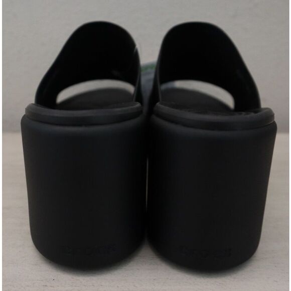 Crocs 209408-060 Women's Sz 8 Black Brooklyn Slide Heel Sandals - Picture 3 of 10